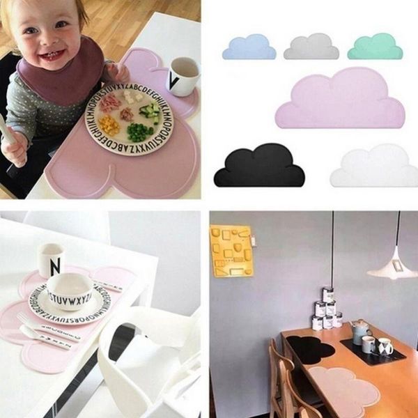 

mats & pads cartoon cloud silicone placemat heat resistant plate mat children bowl