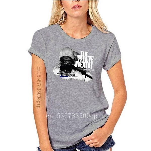 

women's t-shirt 2021 simo hayha finland sniper women black sizes s  l xl 2xl 3xl female tee shirt, White
