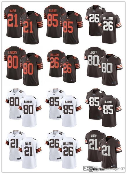 

mens womens youth cleveland browns 21 denzel ward white 80 jarvis landry brown 26 greedy williams football jerseys 85 david njoku, Black;red
