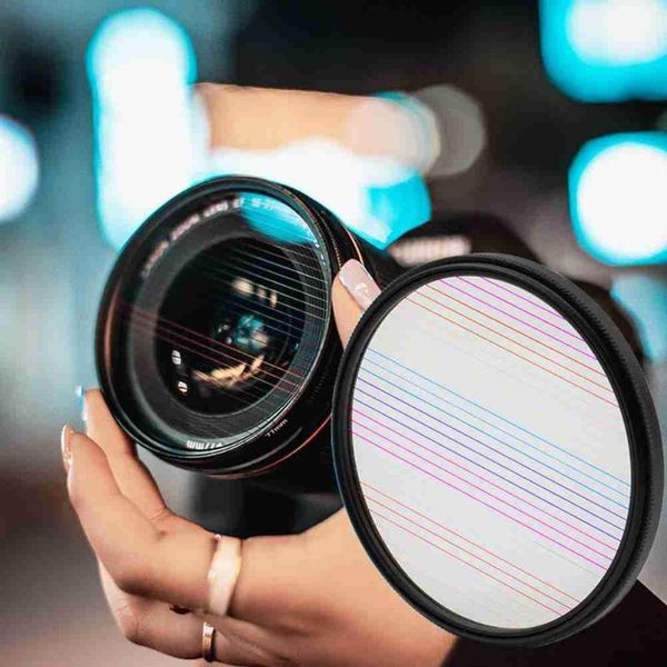 

lens adapters & mounts rainbow starlight drawing filter 77mm widescreen movie special effects horizontal spot shooting night scenes