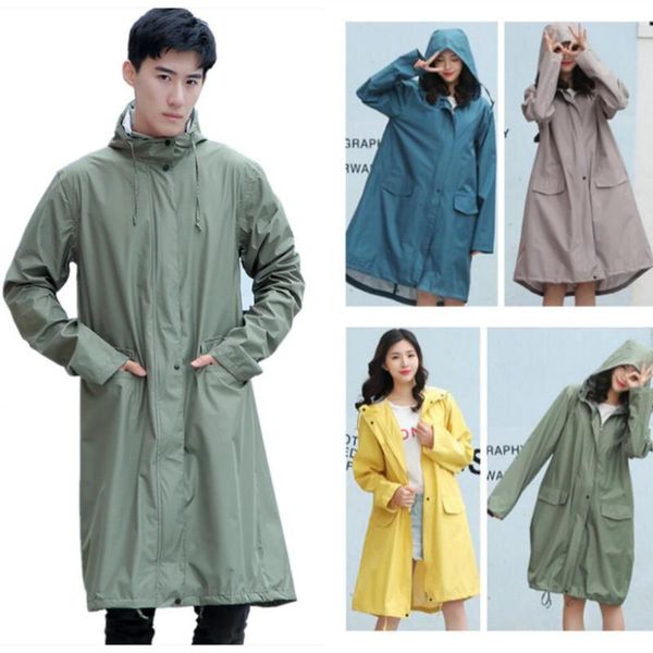 

raincoats long raincoat women men ladies rain gear breathable portable water-repellent poncho coat jacket big size