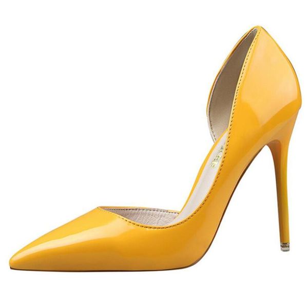 

dress shoes female stiletto heels side hollow shallow pointed nightclub for women, Black