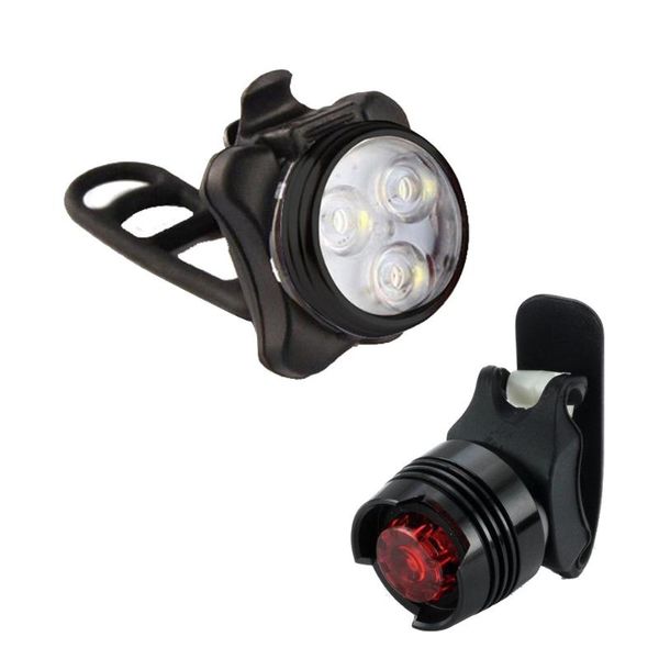 

bike lights bicycle light bright cycling 3 led head front usb rechargeable tail clip outdoor waterproof luz de bicicleta#
