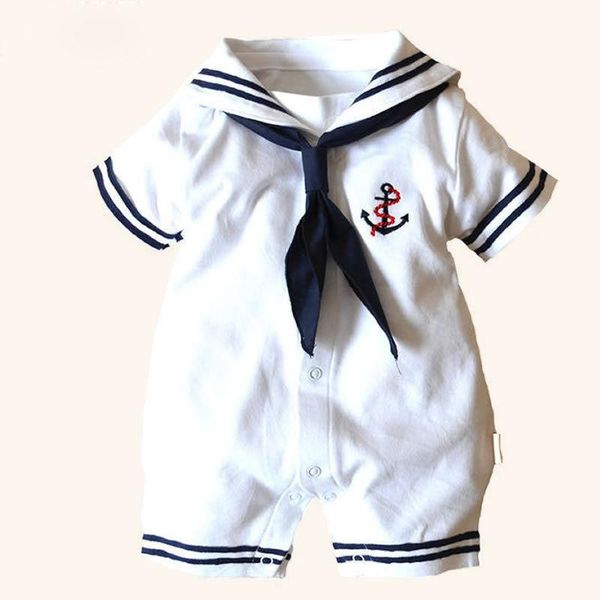 

jumpsuits 2021 born boy costume baby romper jumpsuit playsuit sailor infant, Blue