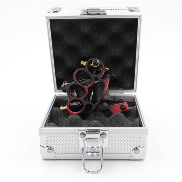 

new arrival coil tattoo machine 10 wrap coils tattoo gun & aluminum alloy tattoo machine box ing