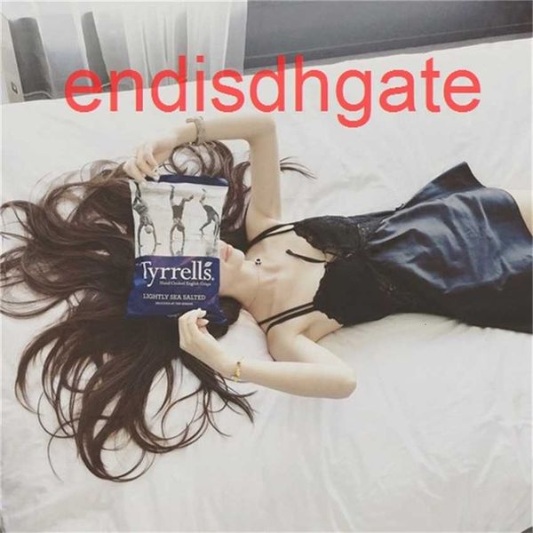 

factory75uvsummer nightdress taobao suspender simulation lace silk hollow temptation vs pajamas black and white, Black;white