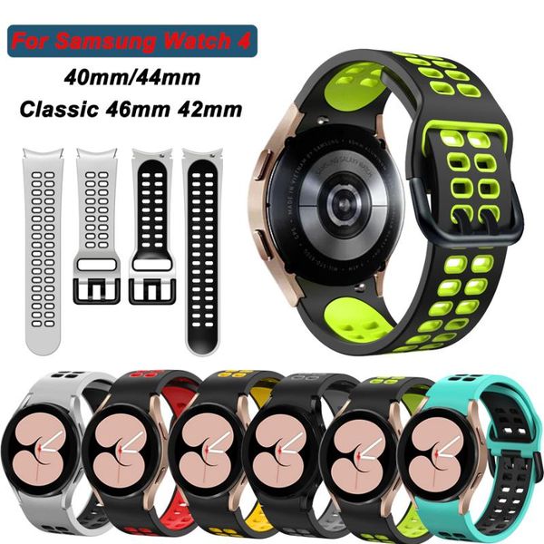 

watch bands 20mm strap for samsung galaxy 4 40mm 44mm/gear s2 classic sport wrist bracelet watch4 42mm 46mm, Black;brown