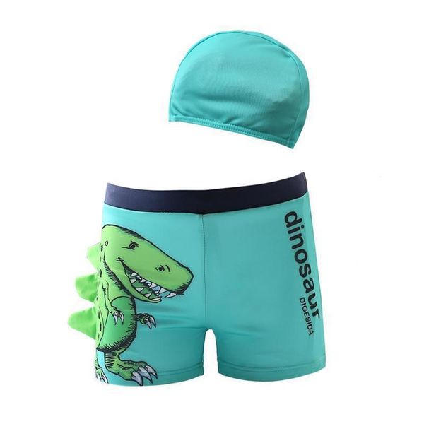 

children's swimming suit boy's baby swimsuit pupil cartoon dinosaur, Blue