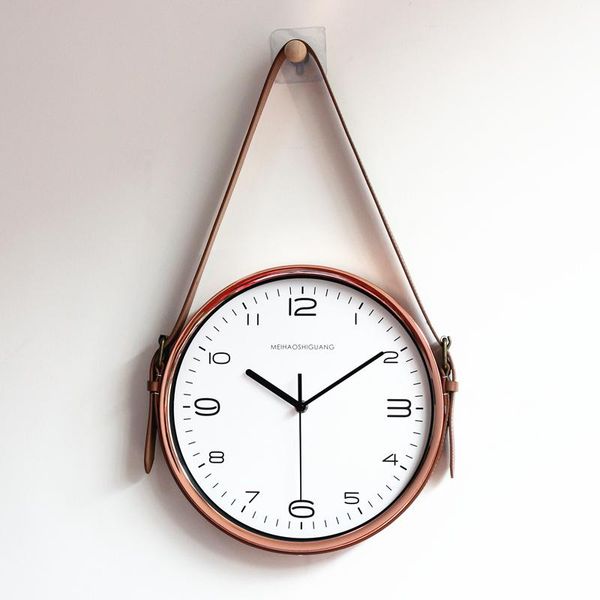 

metal living room wall clock silent hanging quartz wall mounted clock european style orologio cucina household products ef50wc