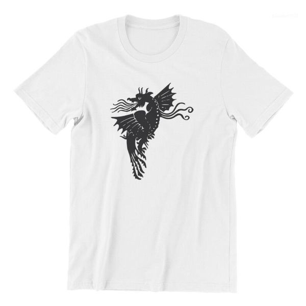 

men's t-shirts black punk short sleeve streetwear cool fashionable fire phoenix 113509, White;black