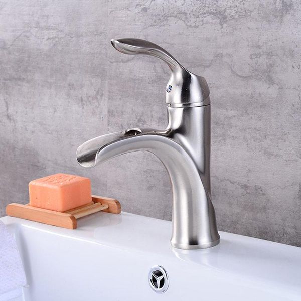 

bathroom sink faucets vidric oil rubbed bronze/brushed nickel brass waterfall faucet and cold mixer tap basin bath bacia torneiras