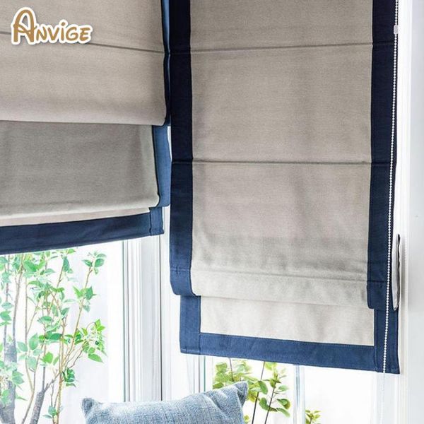 

blinds anvige modern 60+ colors trims,custom roman shades,flat for windows kitchen,removable washable shade
