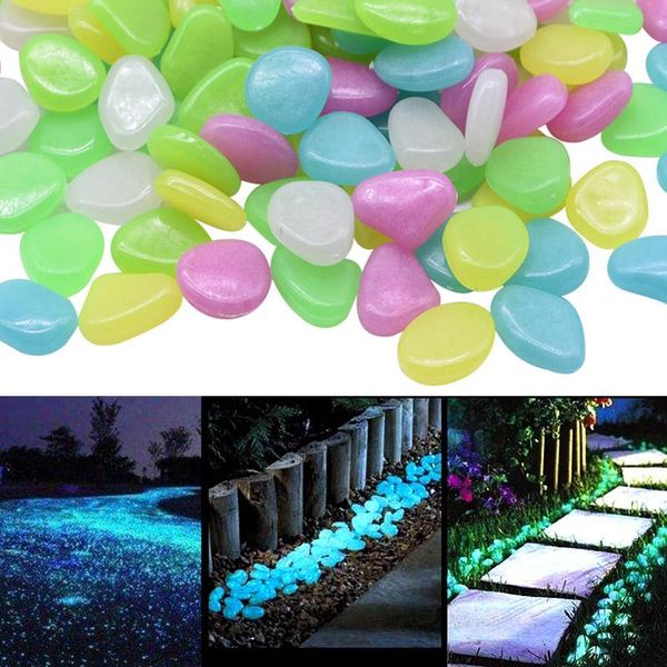 

25pcs glow in the dark garden pebbles glow stones rocks for walkways garden path patio lawn yard decor luminous stones