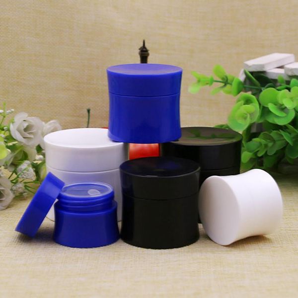 

storage bottles & jars 20pcs 10g 30g 50g white black blue empty plastic cream jar cosmetic container sample packaging containersvials