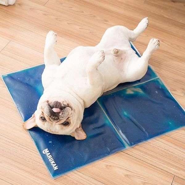 

kennels & pens pet cat and dog summer solid gel sleeping mat cold pad cooling