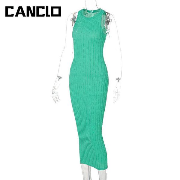 

casual dresses 2021 summer fashion pleated woman slim dress solid mid calf length sleeveless halter thin elegant evening prom night, Black;gray