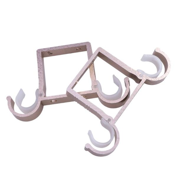 

2pcs curtain rod aluminium alloy thick double hook mounting bracket(rose gold)