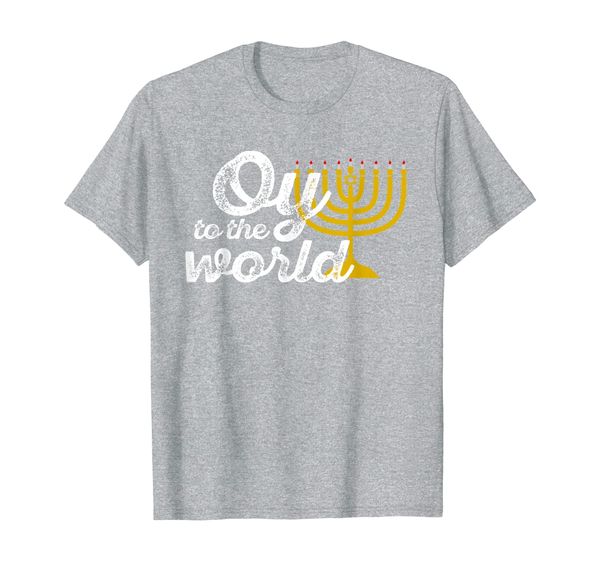 

oy to the world hanukkah gift jewish holidays meme t-shirt, White;black