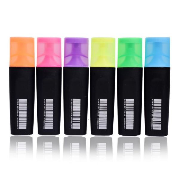 

highlighters markers assorted colors bulk fluorescent highlighter marker pens pack of 6 color chisel tip yellow blue gr jllpka