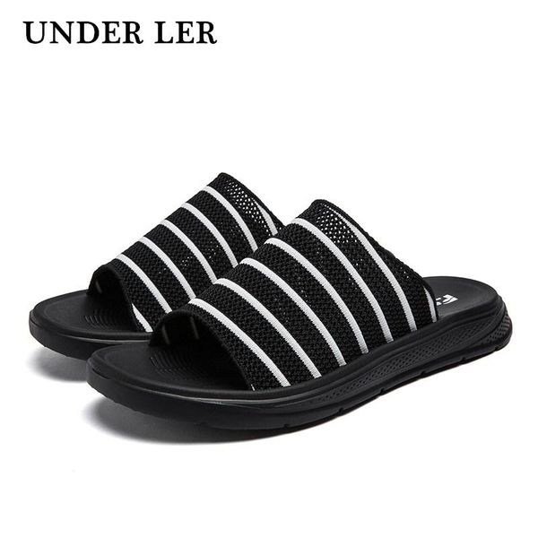 

slippers summer cool flip flops men soft beach fashion women indoor shoes mules zapatos hombre, Black