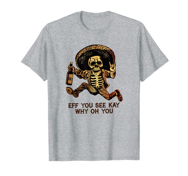 

eff you see kay why oh you skull t-shirt, White;black