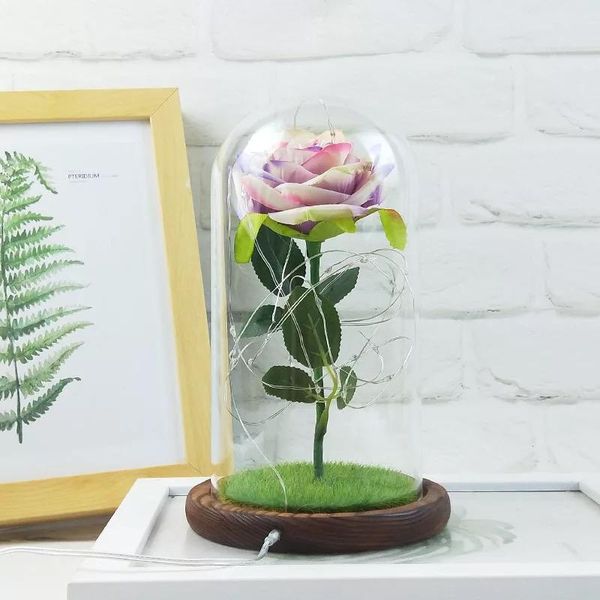 

strings usb colorful flashing lights artificial fresh roses romantic decorative flowers wedding valentine's day gifts to send lovers