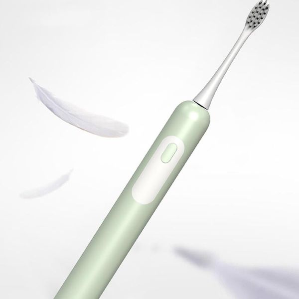 

smart electric toothbrush fashionable green sonic rechargeable whole covered waterproof tooth brush dupont bristles timer