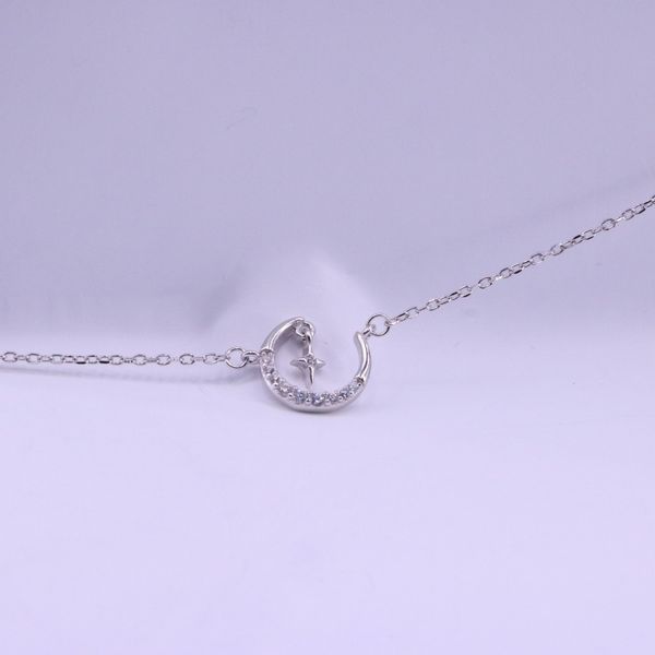 

moon star necklace, Silver