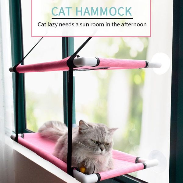 

cat beds & furniture camal summer pet nest hanging double layer bed hammock window mounted suction cup shelf seat breathable