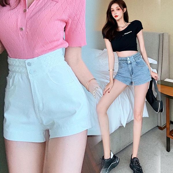

women's jeans ladies casual denim shorts fashion jean high waist cowboy short feminino2021 summer, Blue