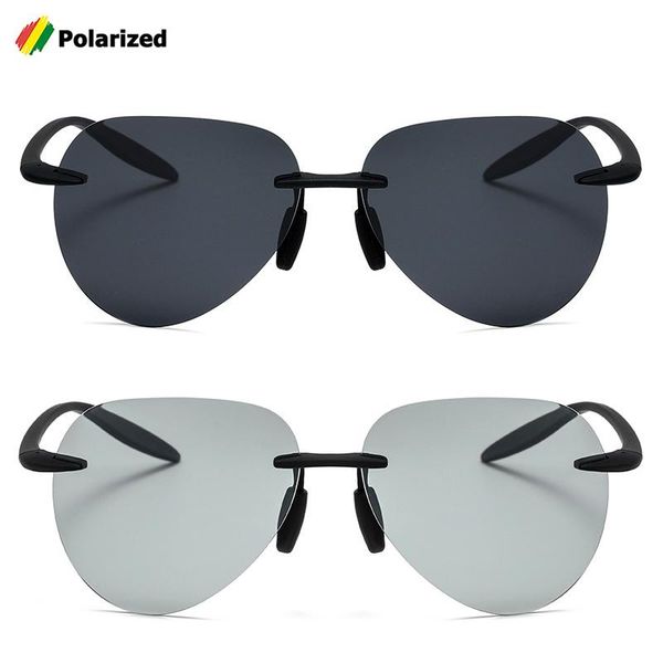 

sunglasses jackjad 2021 fashion sport tr90 rimless frame style polarized men pilot vintage retro brand design sun glasses 3028, White;black