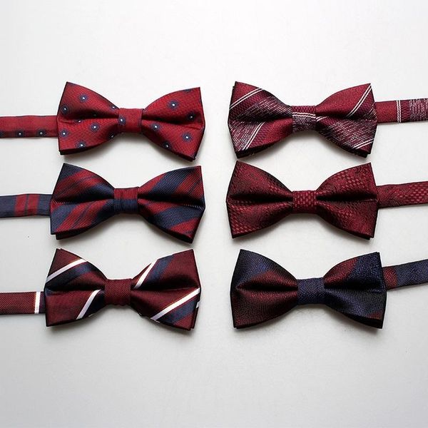 

bow ties men's formal dress striped tie, groom and man wedding fashion korean version men accessories, Black;gray