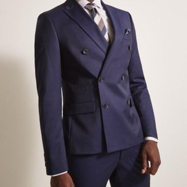 

men's suits & blazers custom made double breasted purple men plus size slim fit groom tuxedo for wedding dress business party s, White;black