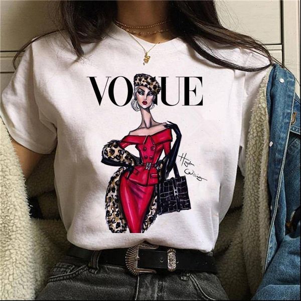 

vogue princess harajuku graphic t shirt women ullzang summer 90s t shirt tshirt fashion tees female camisetas mujer, White