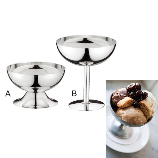 

200ml stainless steel ice cream cup high and low ice cream cup bar ktv high foot snack cup