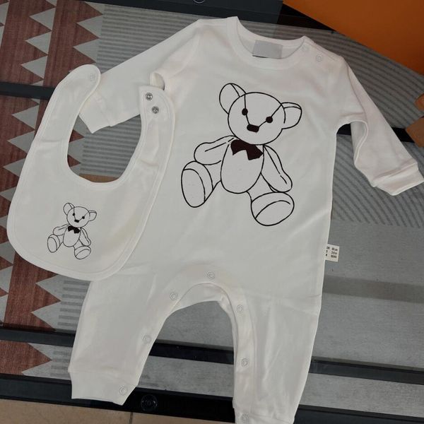 

retail 2021 designer coveralls newborn bib set baby boys girls romper infant outfits kids clothes rompers toddler jumpsuit child b1570924, White