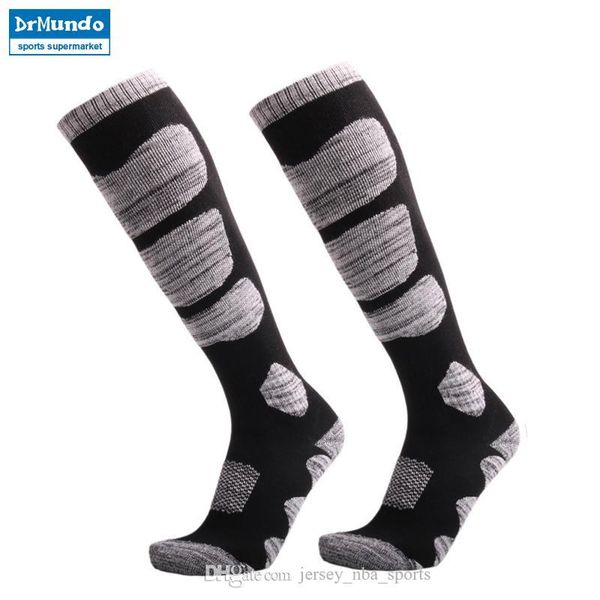 

21 3 pairs winter warm men women thermal long ski socks stockings thicken sports breathable outdoors skiing socks, Black