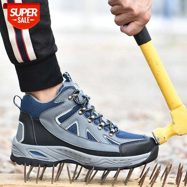 

safety boots men sneakers 2019 fashion anti-skidding winter work shoes men plush warm plus size ankle boots casual shoes #la7e, Black