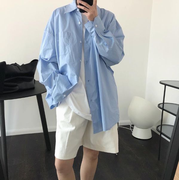 

women's blouses & shirts 2022 women spring boyfriend style oversized womens and cotton long shirt blusas roupa feminina, White