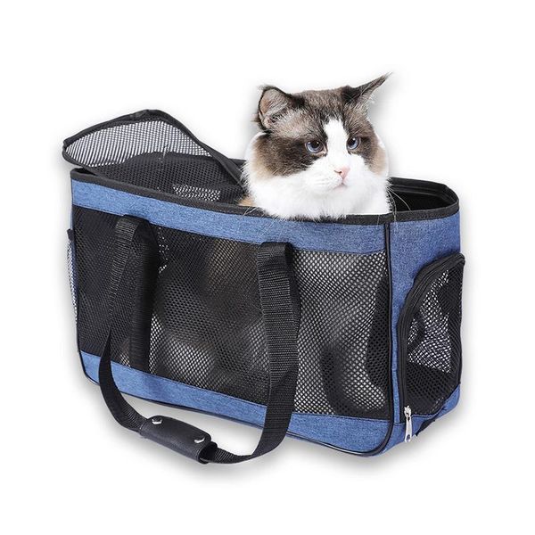 

dog car seat covers outdoor portable pet carrier bag soft-sided carriers blue pink cat outgoing travel breathable pets handbag