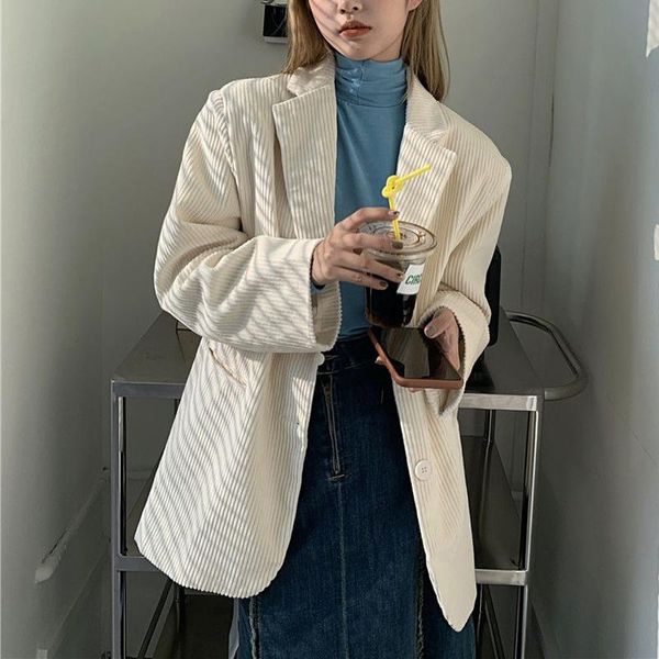 

women's jackets korean velvet women coats and casual work office lady suit loose chic business female long sleeve winter clothes 2021, Black;brown
