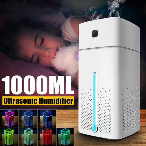 

humidifiers 1000ml usb portable air humidifier aroma oil diffuser atomizer capacity car home ultrasonic humidificador aromatherapy purifier