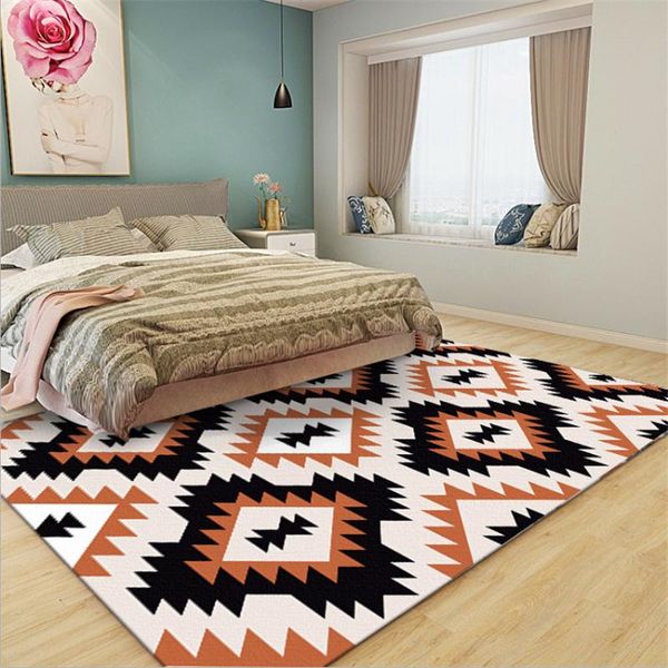 

carpets classic ethnic style yellow black diamond carpet for living room bedside blanket area rug soft study floor mats