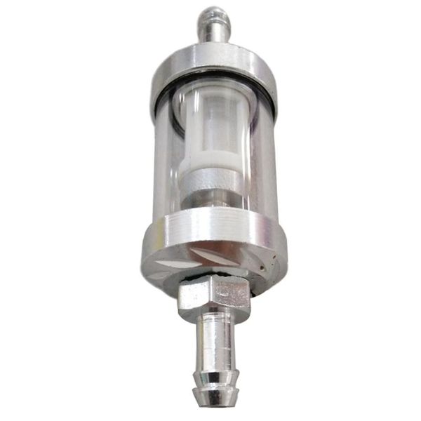 

auto petrol universal fuel filter metal washable gasoline oil cleaner inline easy install motorcycle transparent accessroy