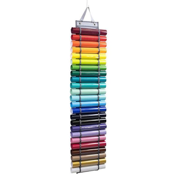 

storage bags 24 compartments roll organizer transparent holder roll-shaped rack home craft room bag