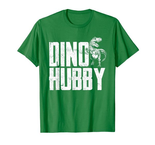 

mens dino hubby dinosaur matching family t-rex t-shirt, White;black
