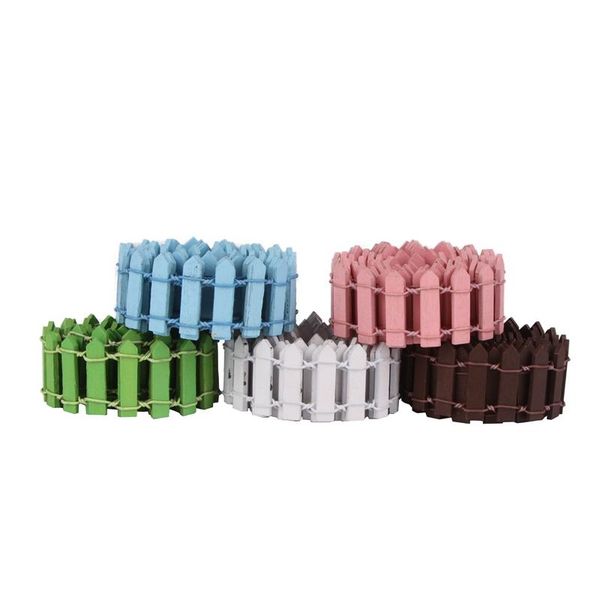 

decorative objects & figurines 100cm handmade wood fence height 3cm miniature garden building decoration mini craft micro landscaping decor