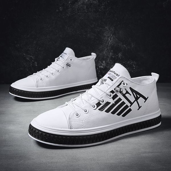 

2021 new brand sneakers high casual for man sneaker luminous men trend flats shoes zapatillas plh4, Black