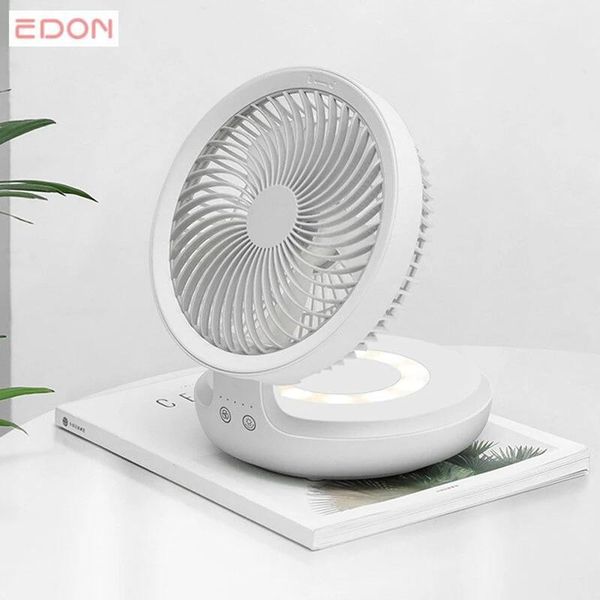 

smart home control edon e808 wireless suspended air circulation fan usb rechargeable folding electric night light touch 4 wind speed