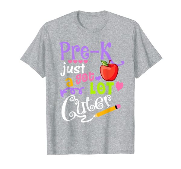 

pre-k just got a lot cuter back to school funny gift t-shirt, White;black